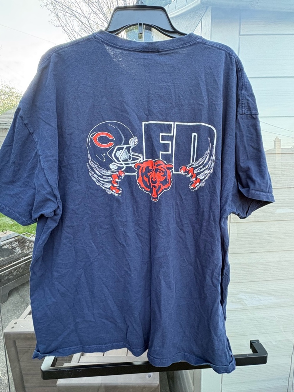 Chicago Bears Chicago Fire Department 90s vintage Navy tee